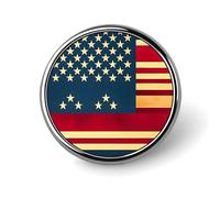 Badge rond imprimé drapeau américain personnalisé en métal pour vêtements, sacs, chapeau, broche imprimée humoristique, décoration de fête, accessoires pour homme et femme
