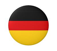Badge rond imprimé drapeau de l'Allemagne 6 cm sur un seul côté, parfait pour décoration personnelle et cadeau, taille unique, Métal