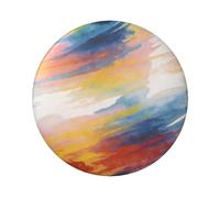 Badge rond imprimé drapeau du comté de Cornouailles pour décoration de coupe du monde, cadeaux de fête et accessoires de mode, One Size, Fer