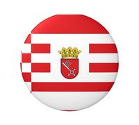 Badge rond imprimé drapeau du comté de Cornouailles pour décoration de coupe du monde, cadeaux de fête et accessoires de mode, One Size, Fer