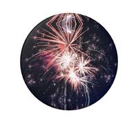 Badge rond imprimé feu d'artifice 6 cm sur un seul côté, parfait pour décoration personnelle et cadeau, taille unique, Métal