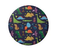 Badge rond imprimé feuille de palmier dinosaure 6 cm sur un seul côté, parfait pour décoration de style personnel et cadeau, taille unique, Métal