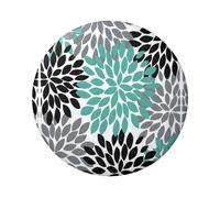 Badge rond imprimé fleur de dahlia 6 cm sur un seul côté, parfait pour décoration personnelle et cadeau, taille unique, Métal