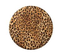 Badge rond imprimé léopard de 6 cm en fer blanc imprimé sur un seul côté, parfait pour une décoration personnelle et un cadeau, taille unique, Métal