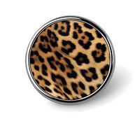 Badge rond imprimé léopard rugueux pour homme et femme, durable et élégant, badges en métal léger pour chemises, vestes, chapeaux