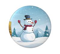 Badge rond imprimé Merry Christmas - Design en fer blanc durable avec impression sur un seul côté, parfait pour les cadeaux personnalisés et la décoration de vêtements, taille unique