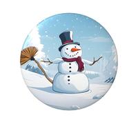 Badge rond imprimé Merry Christmas - Design en fer blanc durable avec impression sur un seul côté, parfait pour les cadeaux personnalisés et la décoration de vêtements, taille unique