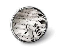 Badge rond imprimé notes de musique mignon broche chapeaux vestes décoration personnalisée vêtements bijoux accessoires pour fête de mariage cadeau