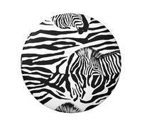 Badge rond imprimé zèbre - Design en fer blanc durable avec impression sur un seul côté, parfait pour les cadeaux personnalisés et la décoration de vêtements, taille unique