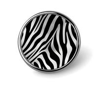 Badge rond imprimé zèbre personnalisé en métal pour vêtements, sacs, chapeaux, broches imprimées humoristiques, accessoires de décoration de fête, accessoires pour homme et femme