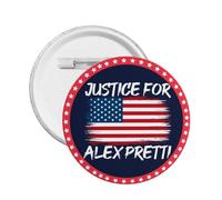 Badge rond « Justice For Pretty » (1 pièce) pour sac ou chemise.
