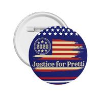 Badge rond « Justice For Pretty » (1 pièce) pour sac ou chemise.