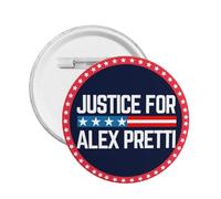 Badge rond « Justice For Pretty » (1 pièce) pour sac ou chemise.