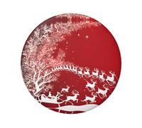 Badge rond magique de Noël - Design en fer blanc durable avec impression sur un seul côté, parfait pour les cadeaux personnalisés et la décoration de vêtements, taille unique