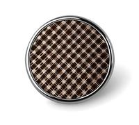 Badge rond marron et blanc personnalisé, broche en fer blanc léger et durable pour chapeau, vêtements, sac à dos, épingles décoratives, circulaire, aluminium, alliage d'aluminium