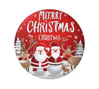 Badge rond « Merry Christmas » - Design en fer blanc durable avec impression sur un seul côté, parfait pour les cadeaux personnalisés et la décoration de vêtements, taille unique