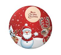 Badge rond « Merry Christmas » - Design en fer blanc durable avec impression sur un seul côté, parfait pour les cadeaux personnalisés et la décoration de vêtements, taille unique