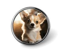 Badge rond mignon en émail pour chihuahua, broche à boutons personnalisée, pour vêtements, porte-badge, chapeaux, sacs, chemises