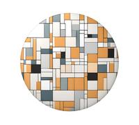 Badge rond moderne du milieu du siècle - Design en fer blanc durable avec impression sur un seul côté, parfait pour les cadeaux personnalisés et la décoration de vêtements, taille unique