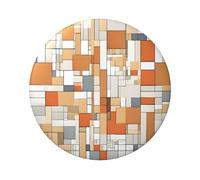 Badge rond moderne du milieu du siècle - Design en fer blanc durable avec impression sur un seul côté, parfait pour les cadeaux personnalisés et la décoration de vêtements, taille unique