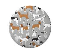 Badge rond motif beagle - Design en fer blanc durable avec impression sur un seul côté, parfait pour les cadeaux personnalisés et la décoration de vêtements, taille unique