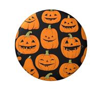 Badge rond motif citrouille d'Halloween - Design en fer blanc durable avec impression sur un seul côté, parfait pour les cadeaux personnalisés et la décoration de vêtements, taille unique