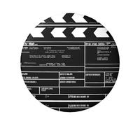 Badge rond noir classique de film - Design en fer blanc durable avec impression sur un seul côté, parfait pour les cadeaux personnalisés et la décoration de vêtements, taille unique