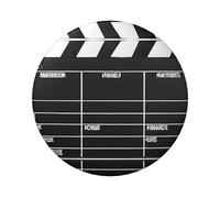 Badge rond noir classique de film - Design en fer blanc durable avec impression sur un seul côté, parfait pour les cadeaux personnalisés et la décoration de vêtements, taille unique