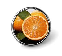 Badge rond orange pour homme et femme, durable et élégant, badges en métal léger pour chemises, vestes, chapeaux