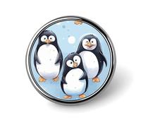 Badge rond Pingouins Adorables, Broche Amusante, Bouton de 2,5 cm, ÉÉpingle à Chemise, Bouton de Cravate, Accessoires de Fête