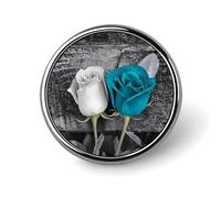 Badge rond rose gris sarcelle pour homme et femme, durable et élégant, badges en métal léger pour chemises, vestes, chapeaux