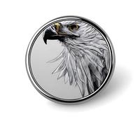 Badge rond Sketching An Eagle pour homme et femme, durable et élégant, badges en métal léger pour chemises, vestes, chapeaux