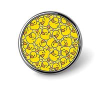 Badge rond texturé en caoutchouc jaune sans couture, épingle à cravate lisse et légère, pour femmes, hommes, employés de bureau, infirmières, enseignants, étudiants, chemises, sacs à dos