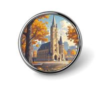 Badge rond tourisme rétro pour homme et femme, durable et élégant, badges en métal léger pour chemises, vestes, chapeaux