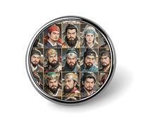Badge rond Water Margin Heroes pour hommes et femmes, épingles à revers élégantes et durables, badges en métal légers pour chemises, vestes, chapeaux