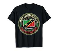Badge Saint Kitts-et-Nevis pour la fête de l'indépendance du 19 Septembre T-Shirt