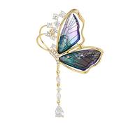 Badge Sensibilisation Cancer lumière luxe Corsage nouveau Style ethnique personnalité rétro Cheongsam broche accessoires Octobre Rose Accessoires (Purple, One Size)