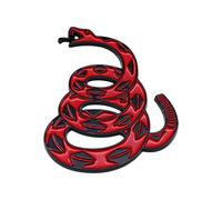 Badge serpent résistant aux intempéries inspiré du drapeau Gadsden 3D en métal pour voiture, moto, camion, décoration en métal