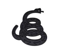 Badge serpent résistant aux intempéries inspiré du drapeau Gadsden 3D en métal pour voiture, moto, camion, décoration en métal