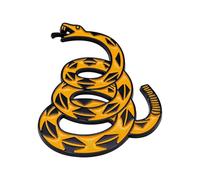 Badge serpent résistant aux intempéries inspiré du drapeau Gadsden 3D en métal pour voiture, moto, camion, décoration en métal