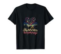 Badge Sky Full of Stars Camping Mountain T-Shirt