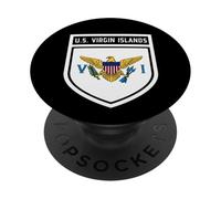 Badge Souvenir de Poche Drapeau des îles Vierges américaines PopSockets PopGrip Adhésif