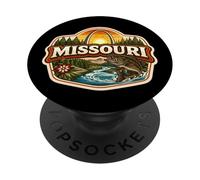 Badge Souvenir de Vacances de l'État du Missouri PopSockets PopGrip Adhésif