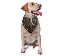 Badge symbole de paix pour animal domestique bandana triangle écharpe pour chats chiens réglable