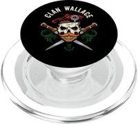 Badge Tartan du Clan écossais Erskine avec tête de Mort PopSockets PopGrip pour MagSafe