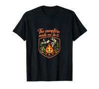 Badge « The Campfire Made Me Do It Camping Mountain » T-Shirt