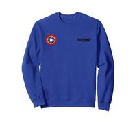 Badge Top Gun US Navy Fighter Weapons School Sweatshirt, Unisexe pour Adultes, Bleu Royal, L