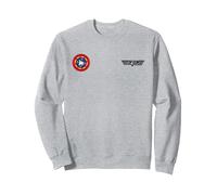 Badge Top Gun US Navy Fighter Weapons School Sweatshirt, Unisexe pour Adultes, Gris Chiné, XL