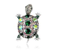 Badge tortue poitrine costume veste col aiguille accessoires quotidien broche, Pierre Verre Pierre Émail Verre, Zircone cubique Agate Obsidienne
