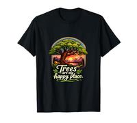 Badge Trees are My Happy Place Camping Mountain T-Shirt